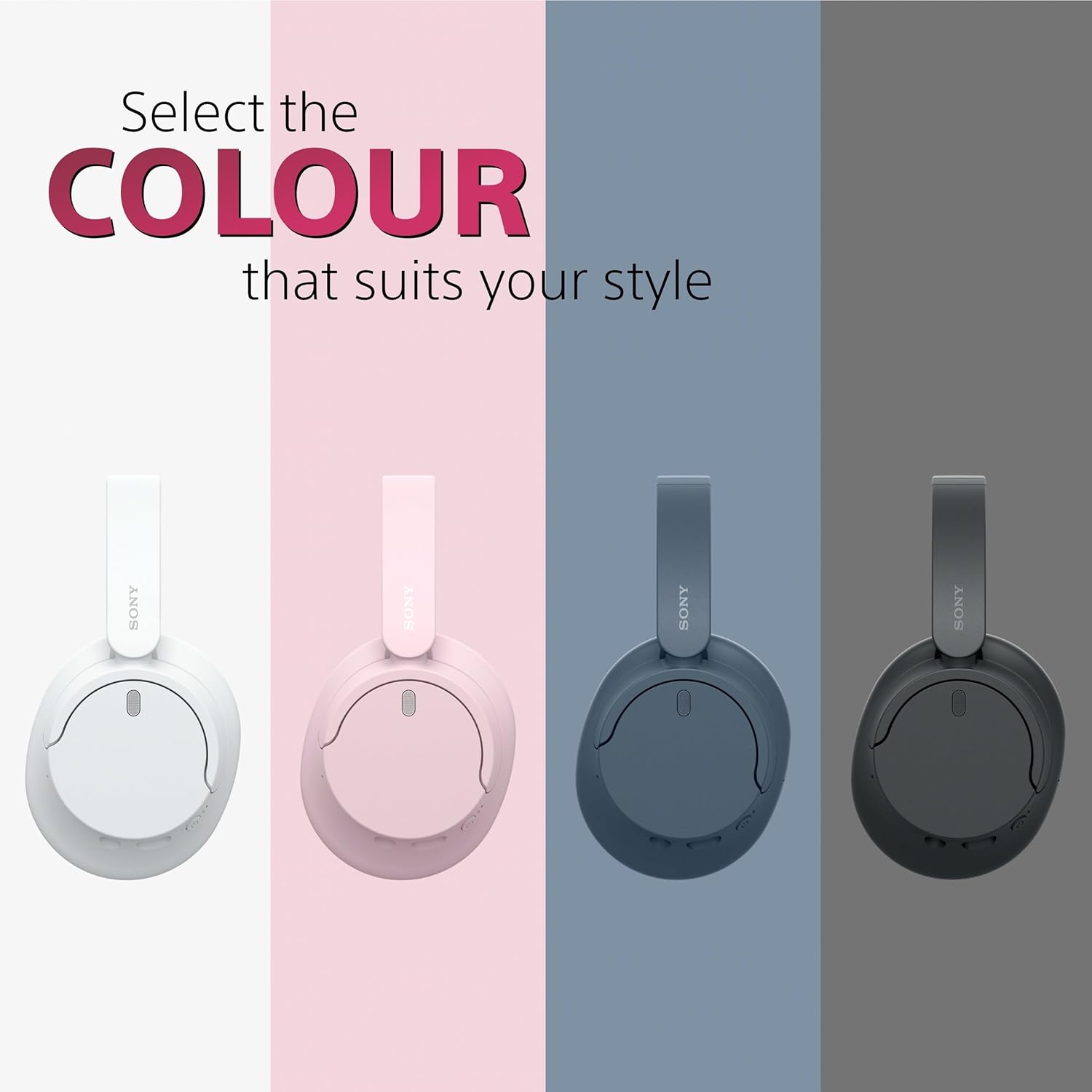 Sony WH-CH720N Noise Cancellation Wireless Bluetooth Over Ear Headphones with Mic, Up to 35Hrs Battery- Pink - Image 4